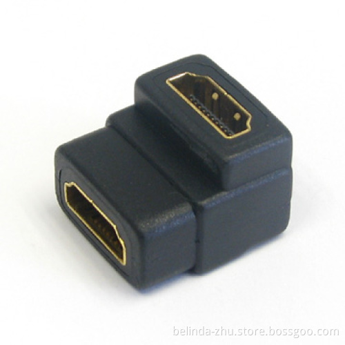 90 Degree HDMI Female to HDMI Female Adapter Connector Coupler